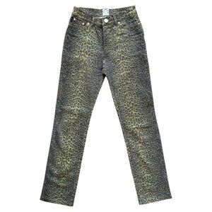 Vintage Roberto  Cavalli Leopard Print Jeans Size 28 Cavalli Jeans Gold Black